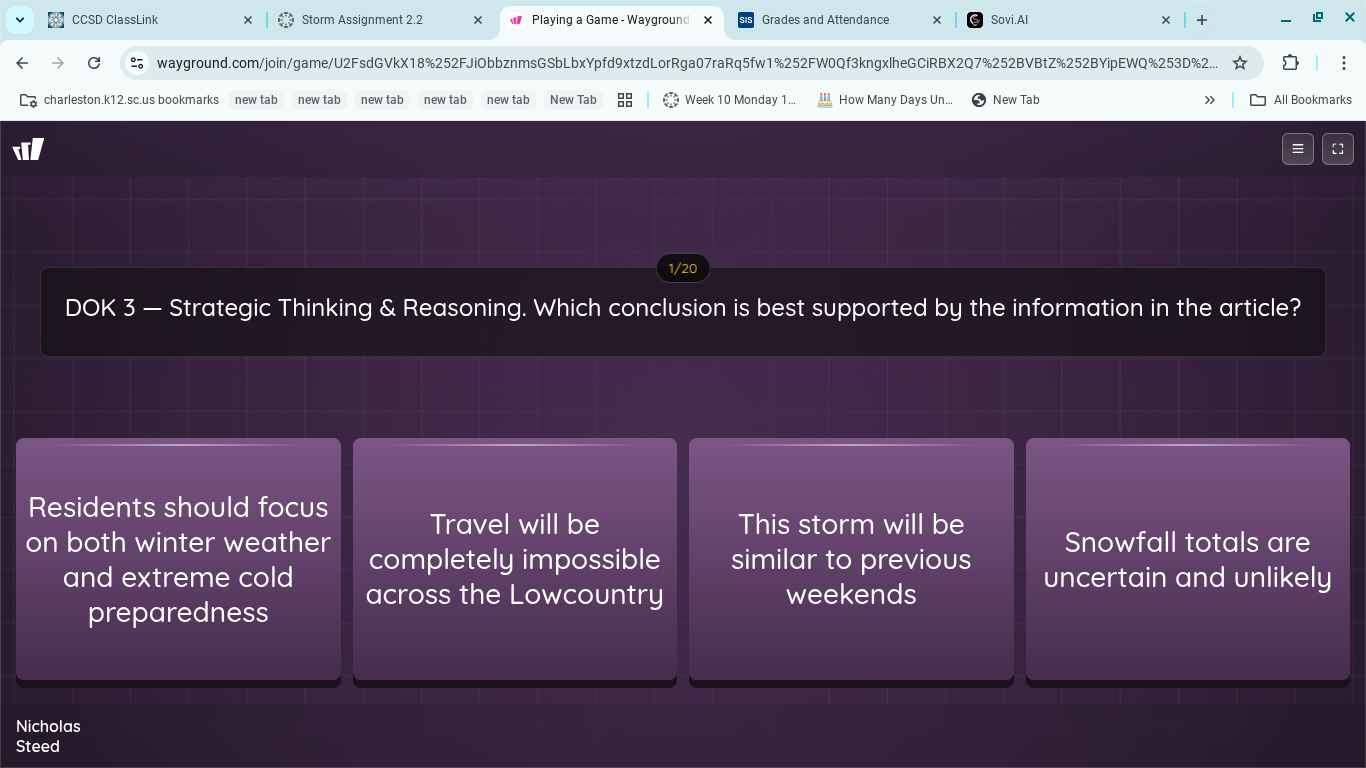 dok 3 — strategic thinking & reasoning. which conclusion is best suppor…
