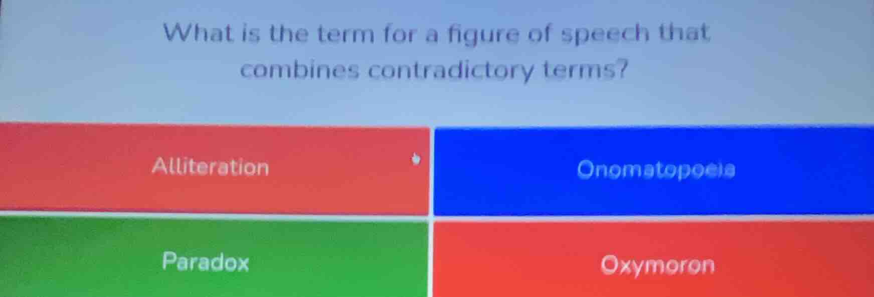 what is the term for a figure of speech that combines contradictory ter…