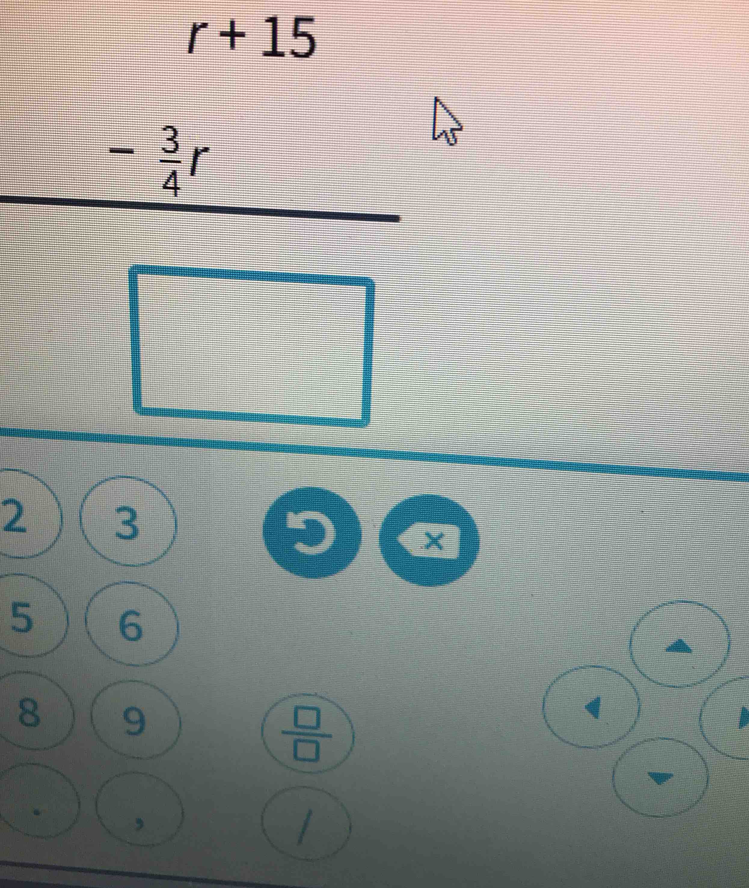 r + 15 - \\frac{3}{4}r