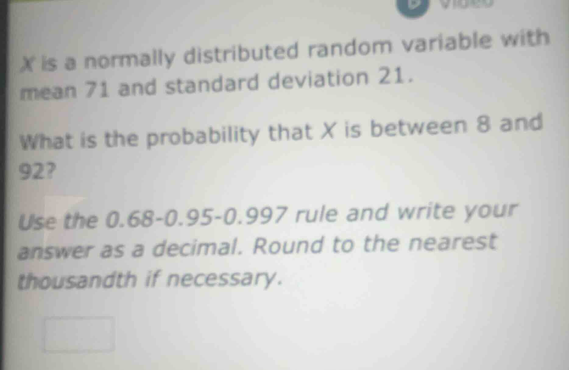 x is a normally distributed random variable with mean 71 and standard d…