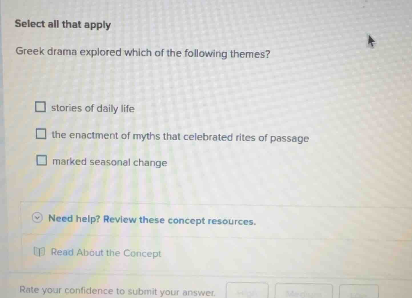 select all that apply greek drama explored which of the following theme…