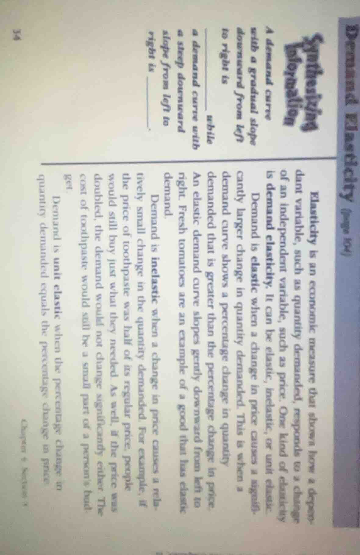 smoothening information a demand curve with a gradual slope downward fr…