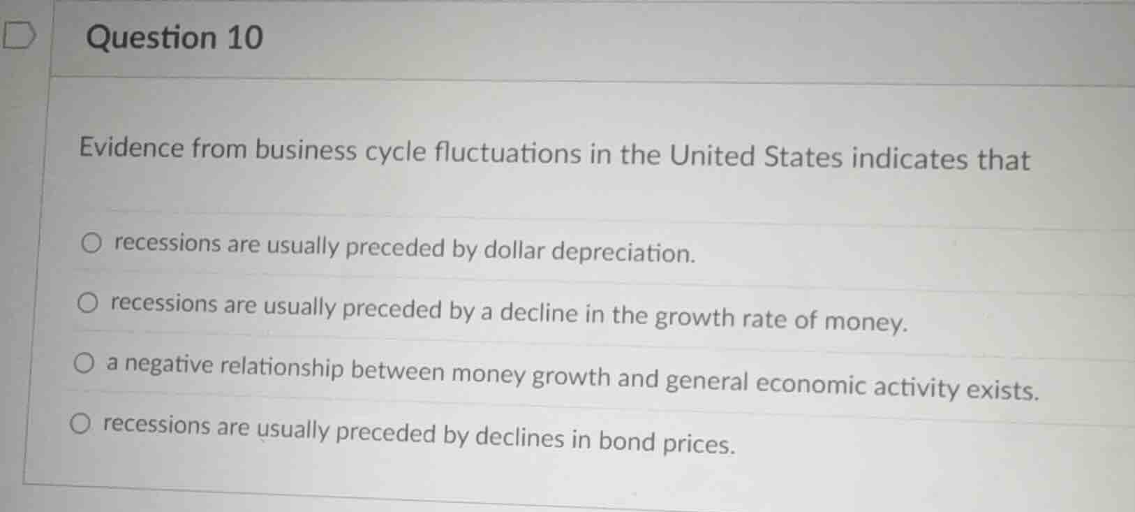 question 10 evidence from business cycle fluctuations in the united sta…