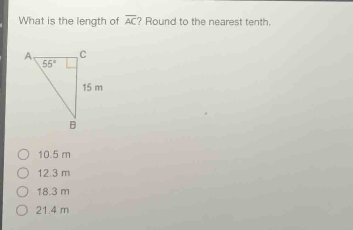 what is the length of \\(\\overline{ac}\\)? round to the nearest tenth.…