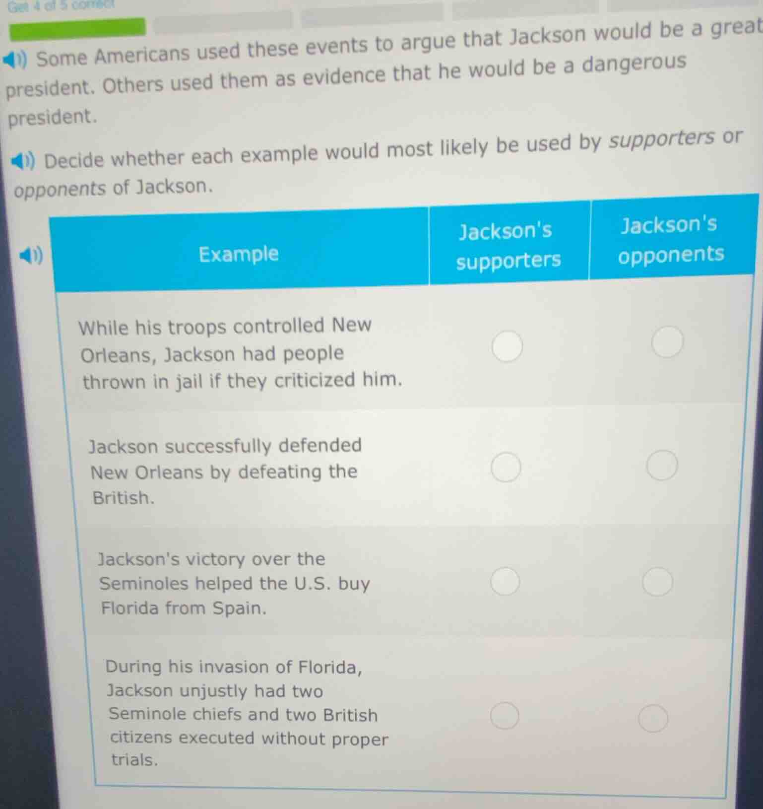 some americans used these events to argue that jackson would be a great…