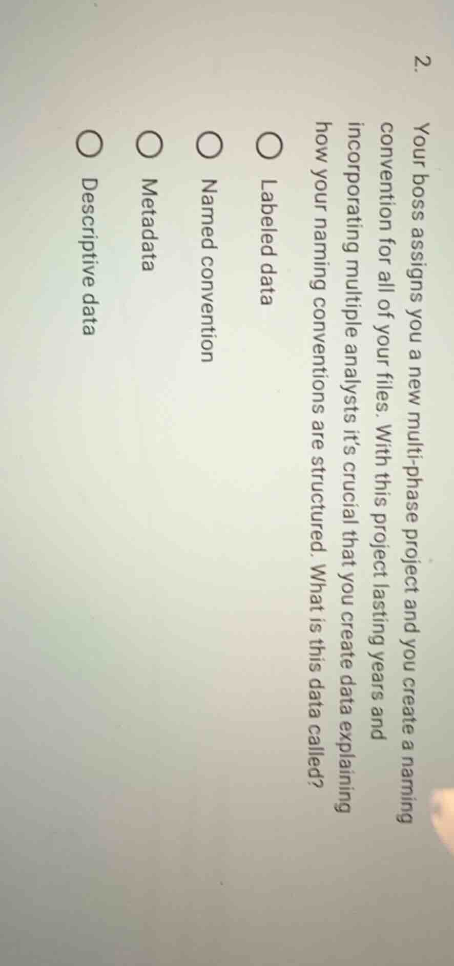 2. your boss assigns you a new multi - phase project and you create a n…