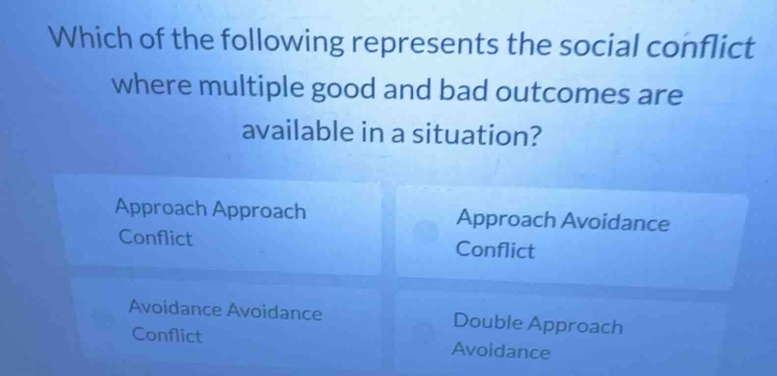 which of the following represents the social conflict where multiple go…