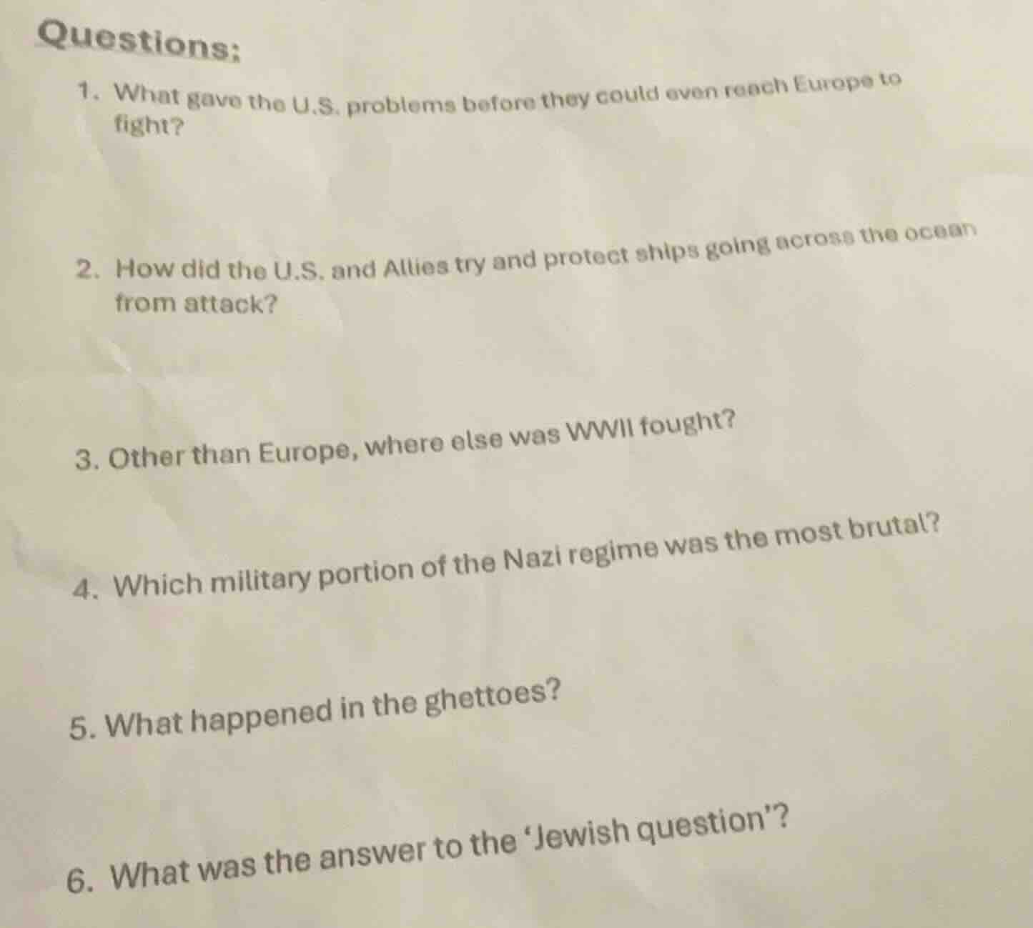 questions: 1. what gave the u.s. problems before they could even reach …
