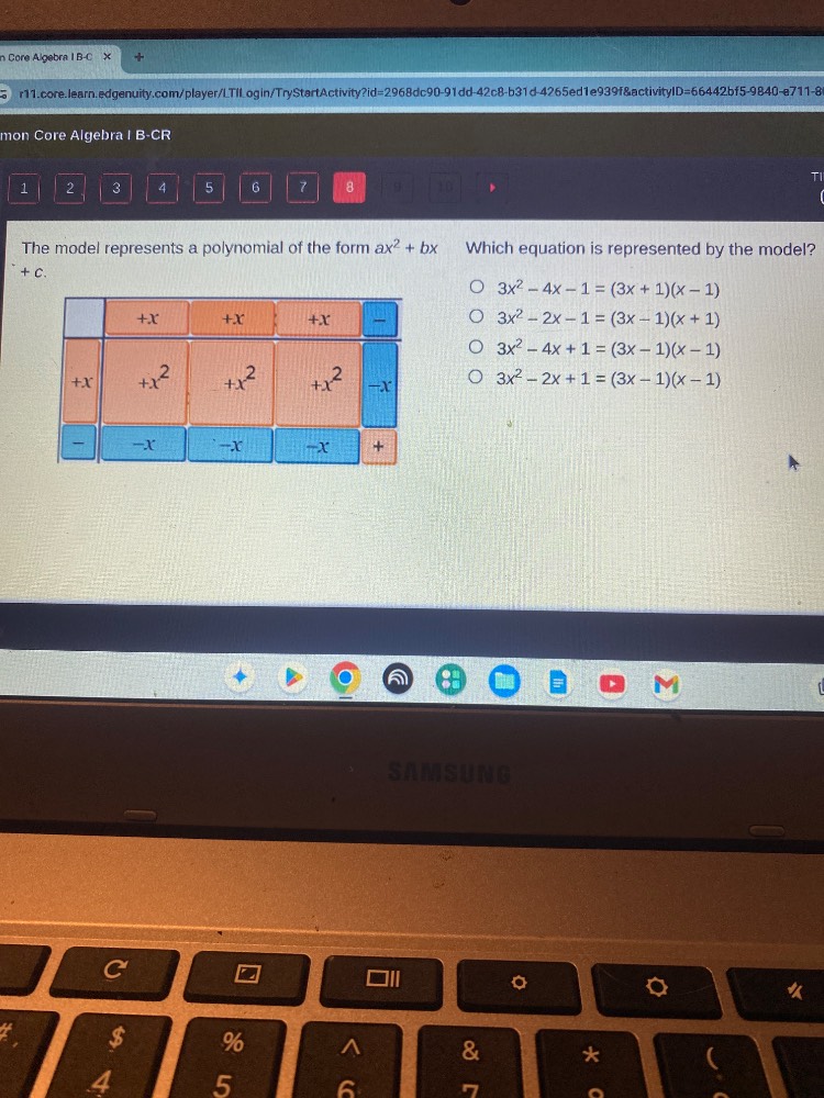 the model represents a polynomial of the form ( ax^2 + bx + c ). which …