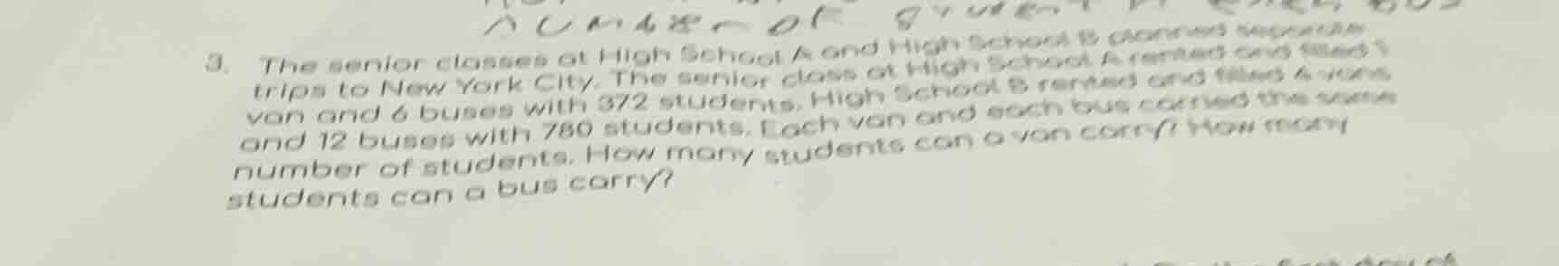 3. the senior classes at high school a and high school b planned trips …