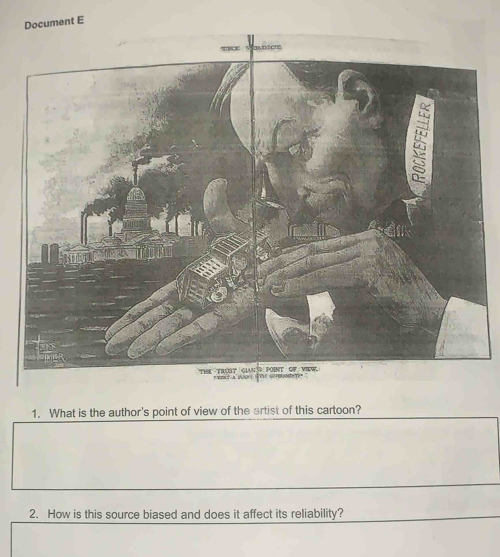 document e 1. what is the author’s point of view of the artist of this …