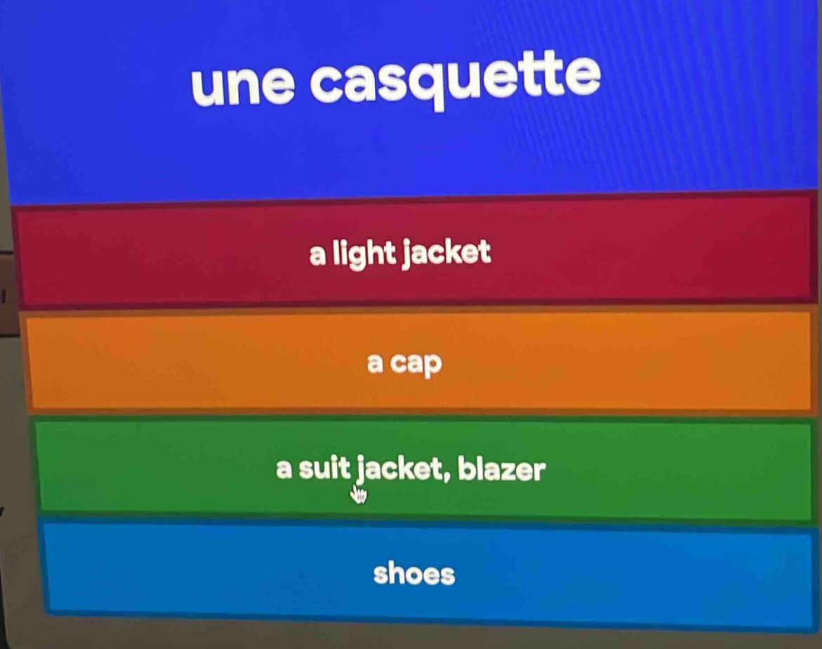une casquette a light jacket a cap a suit jacket, blazer shoes