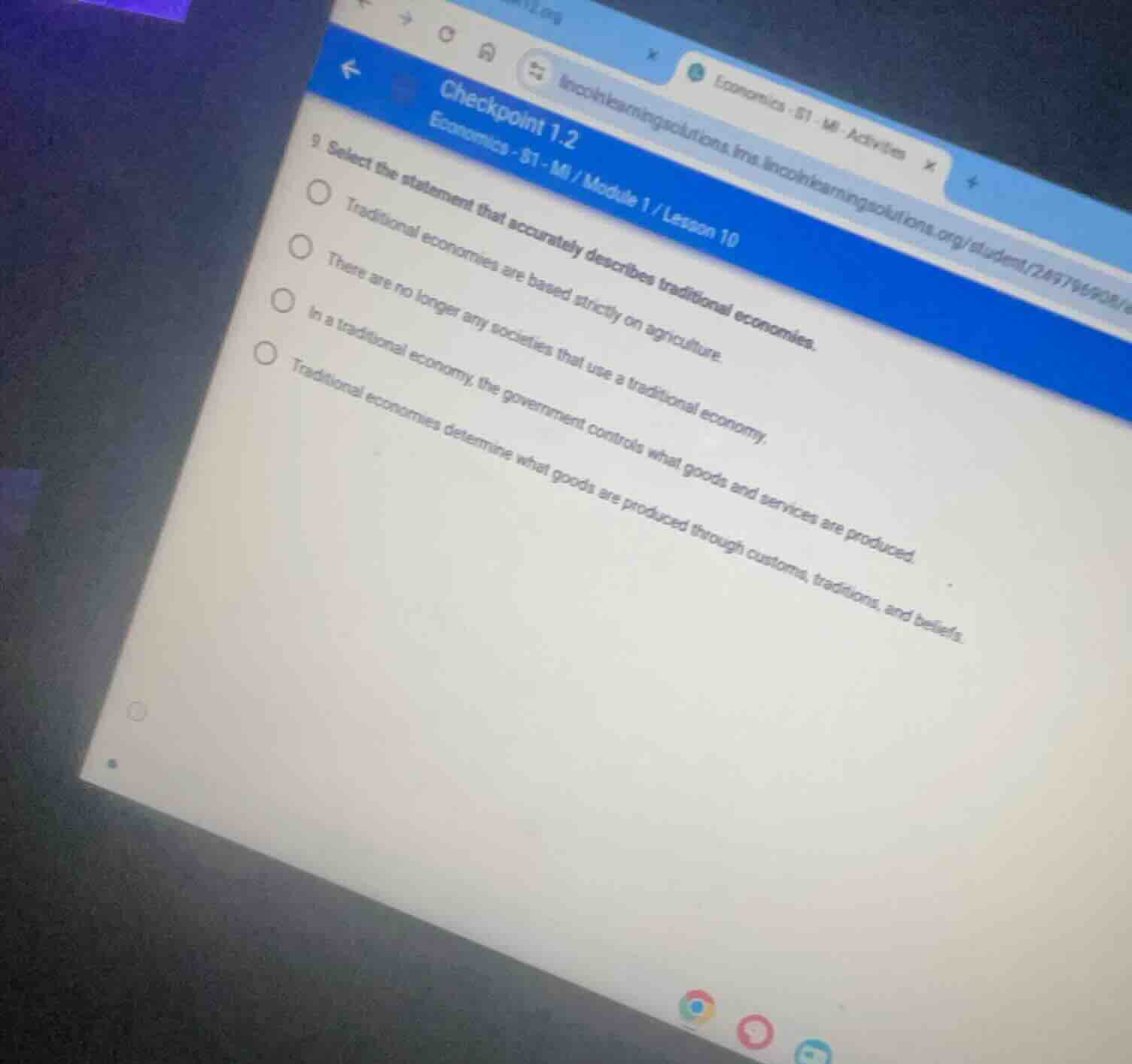 9 select the statement that accurately describes traditional economies.…