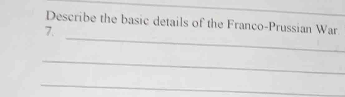 describe the basic details of the franco - prussian war.