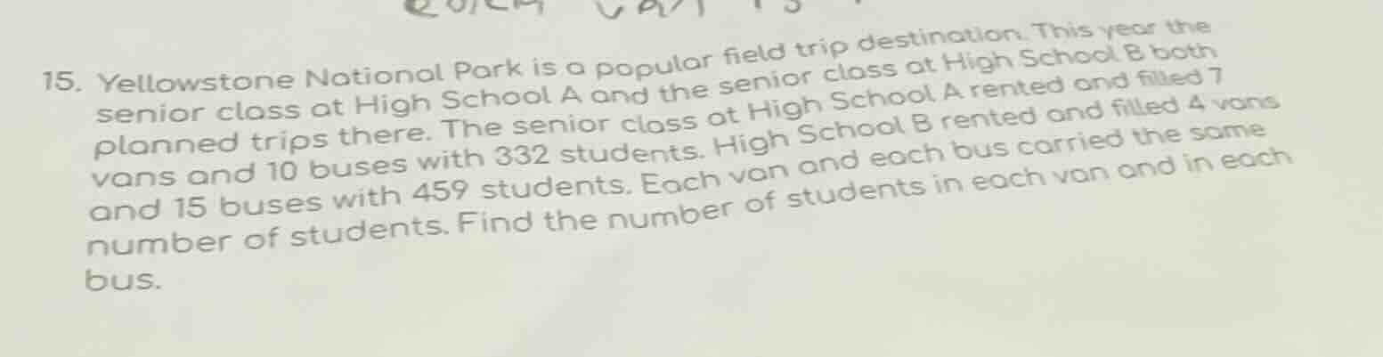 15. yellowstone national park is a popular field trip destination. this…