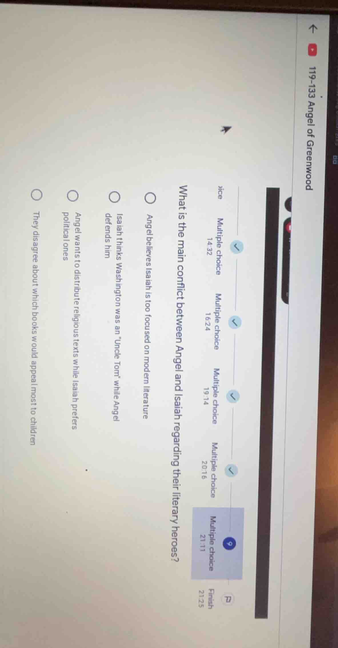 what is the main conflict between angel and isaiah regarding their lite…