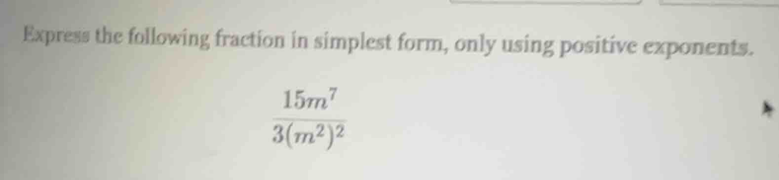 express the following fraction in simplest form, only using positive ex…