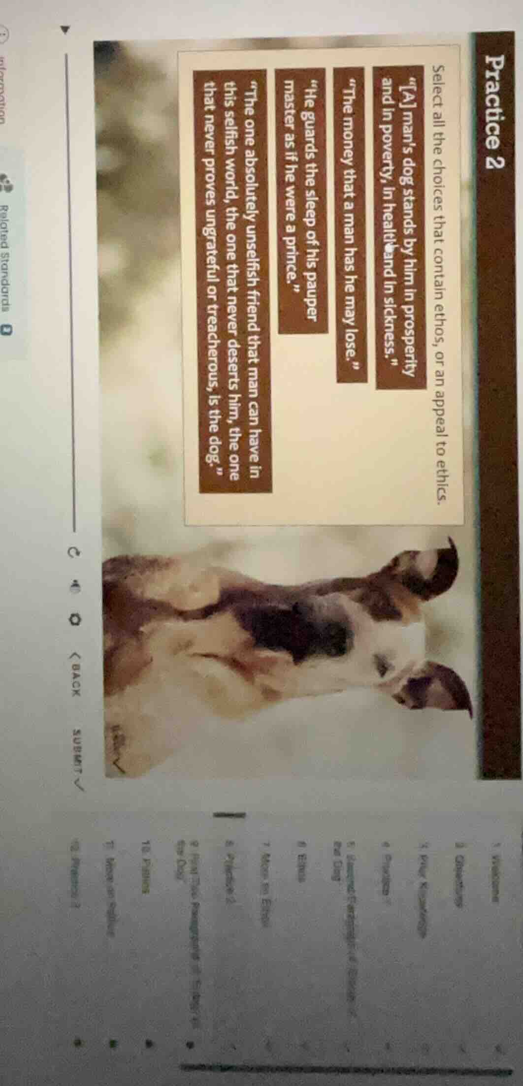 practice 2 select all the choices that contain ethos, or an appeal to e…