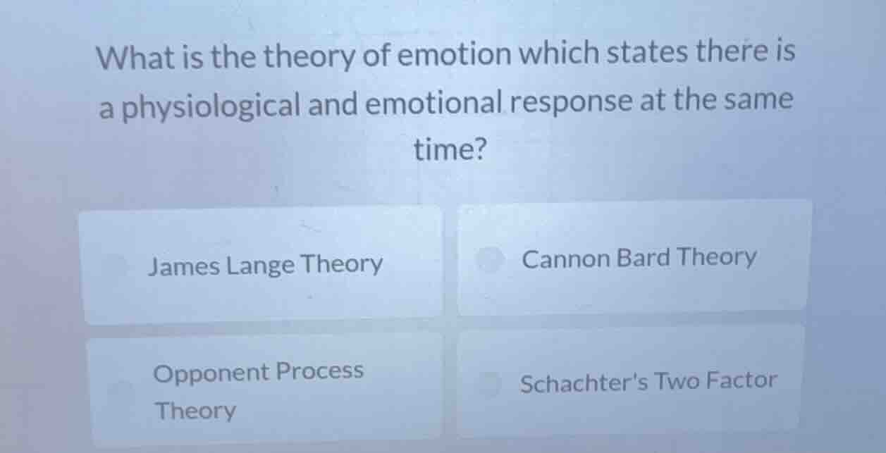 what is the theory of emotion which states there is a physiological and…