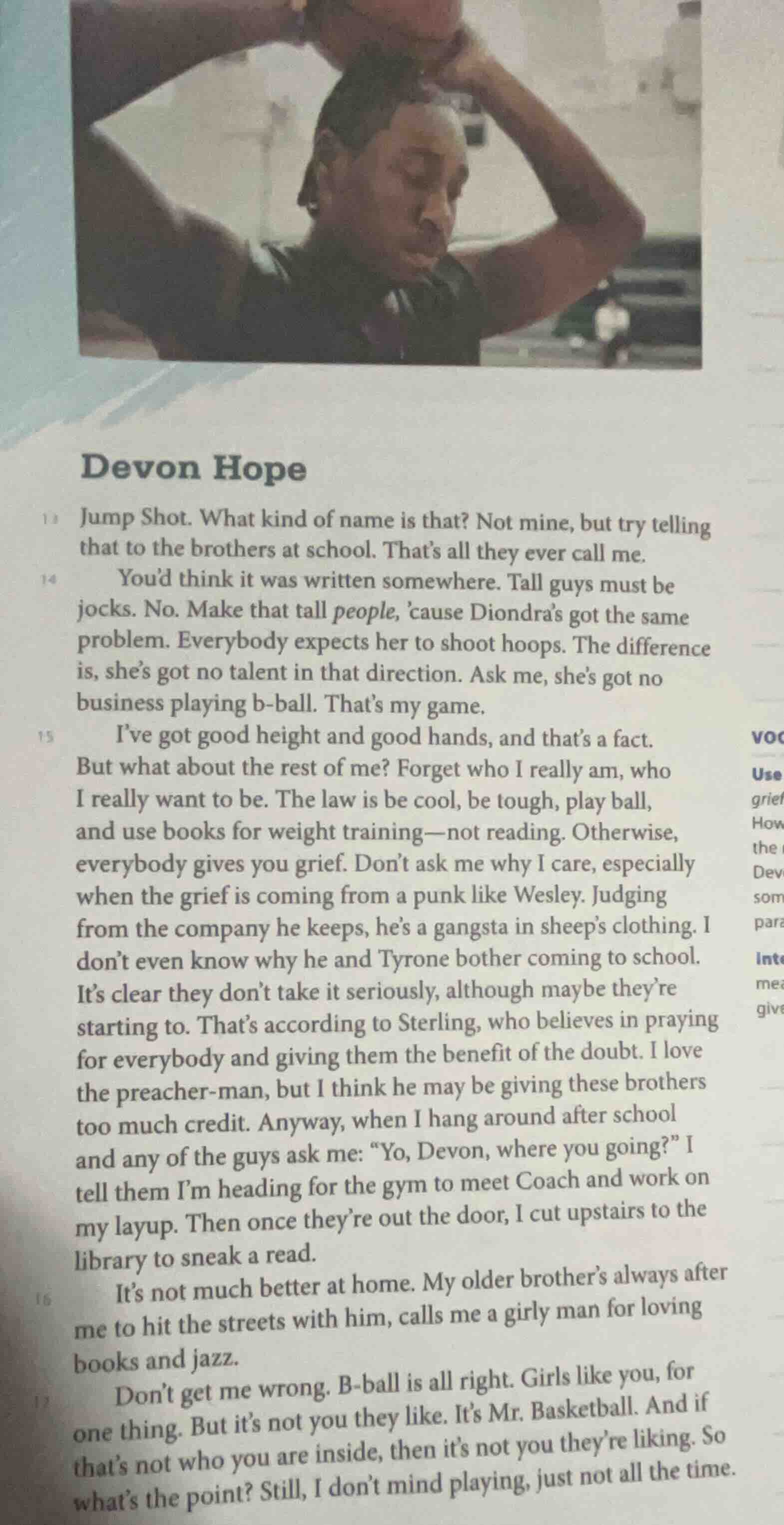 devon hope 1) jump shot. what kind of name is that? not mine, but try t…