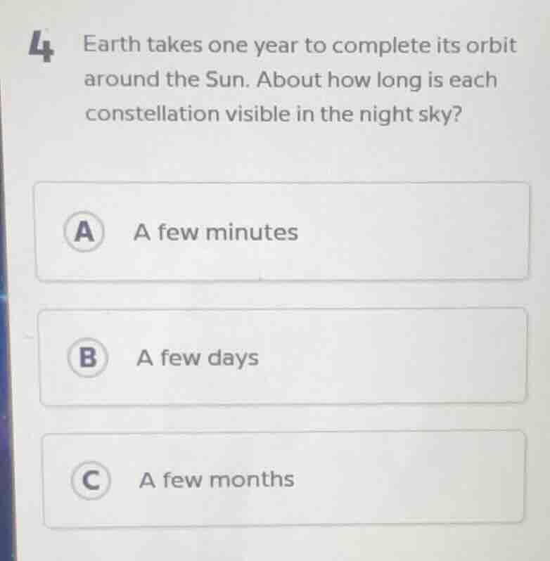 4 earth takes one year to complete its orbit around the sun. about how …
