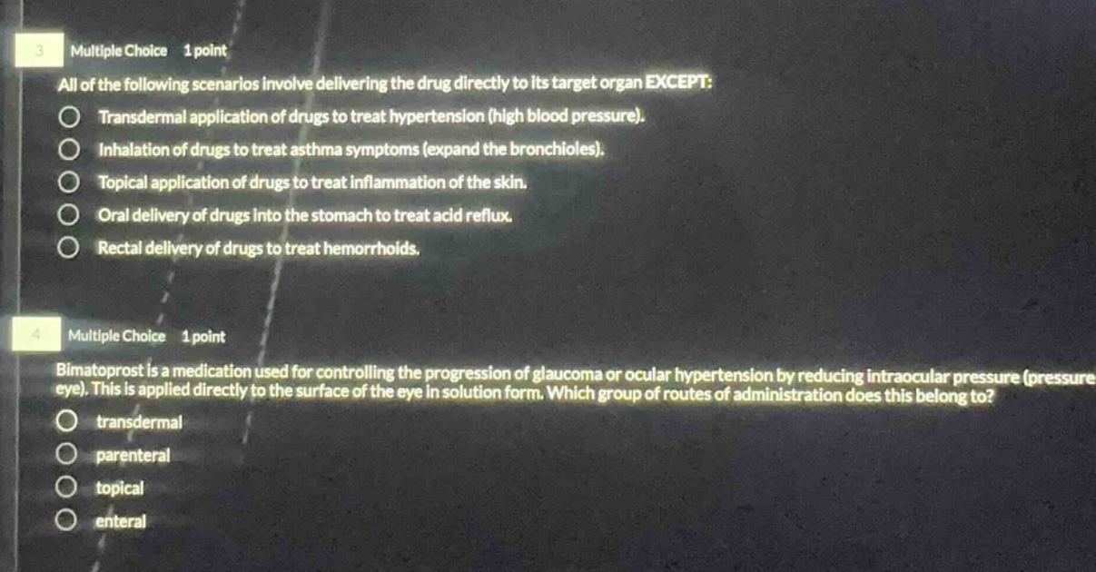 3 multiple choice 1 point all of the following scenarios involve delive…