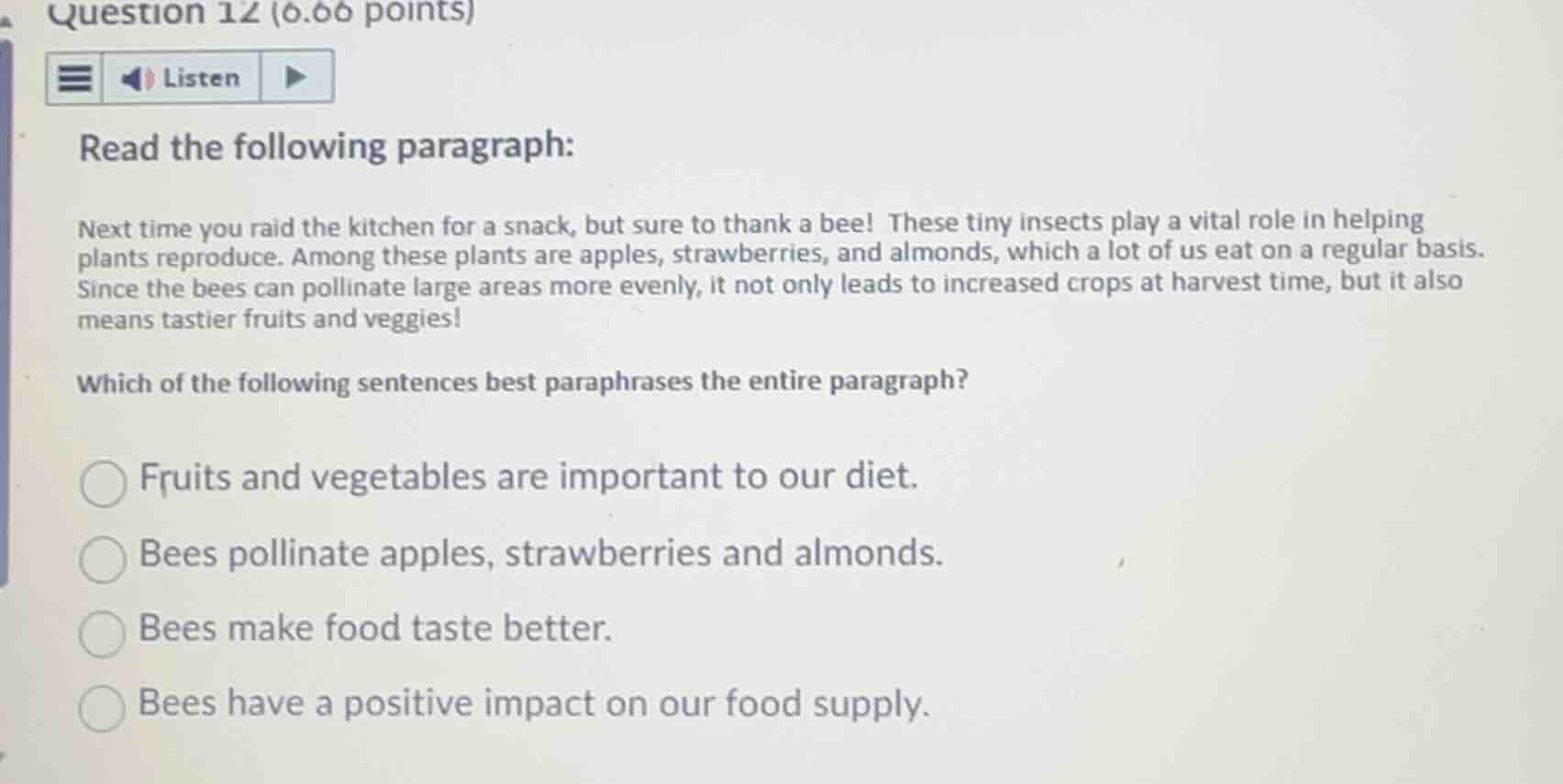 question 12 (6.66 points) listen read the following paragraph: next tim…