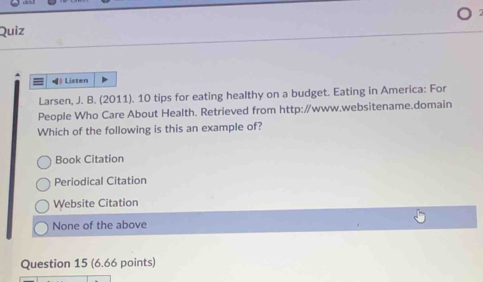 larsen, j. b. (2011). 10 tips for eating healthy on a budget. eating in…