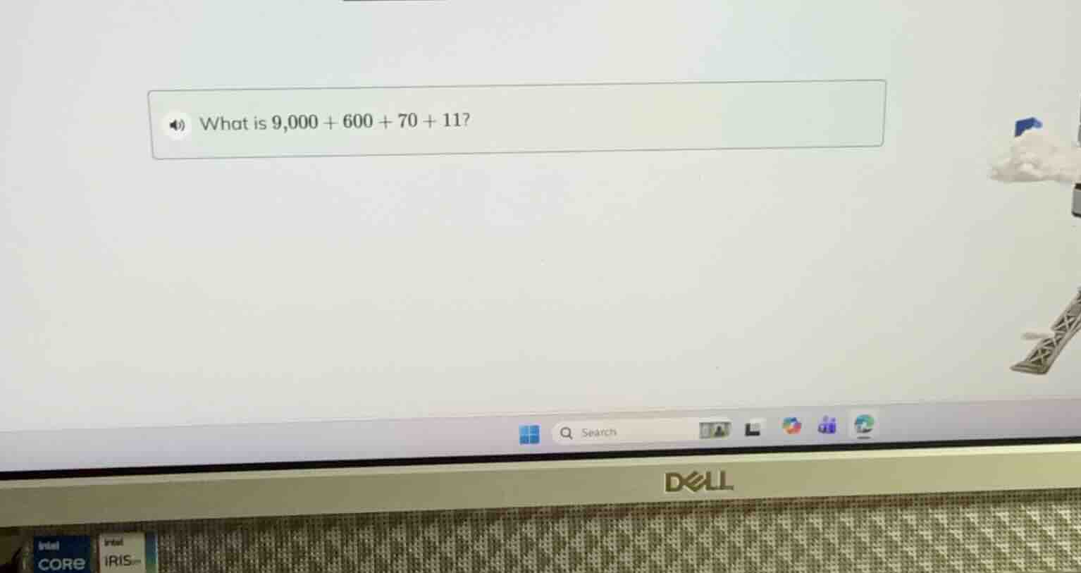 what is 9,000 + 600 + 70 + 11?