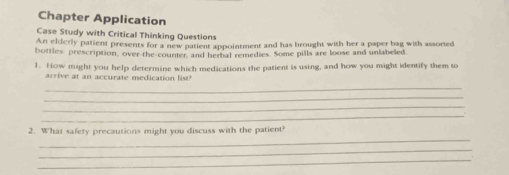 chapter application case study with critical thinking questions an elde…