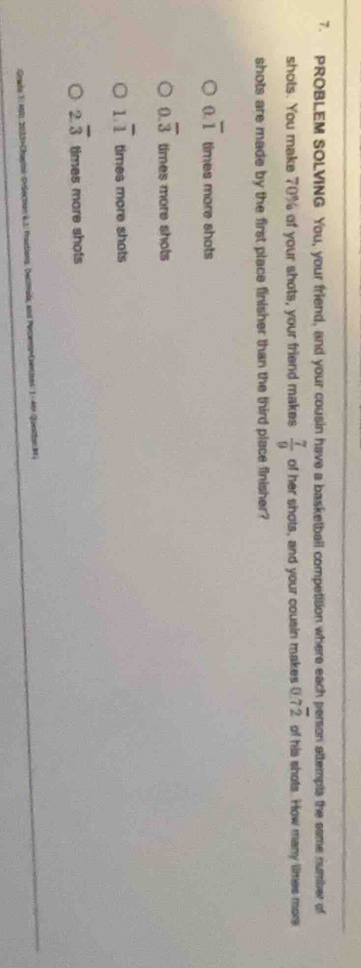 7. problem solving you, your friend, and your cousin have a basketball …
