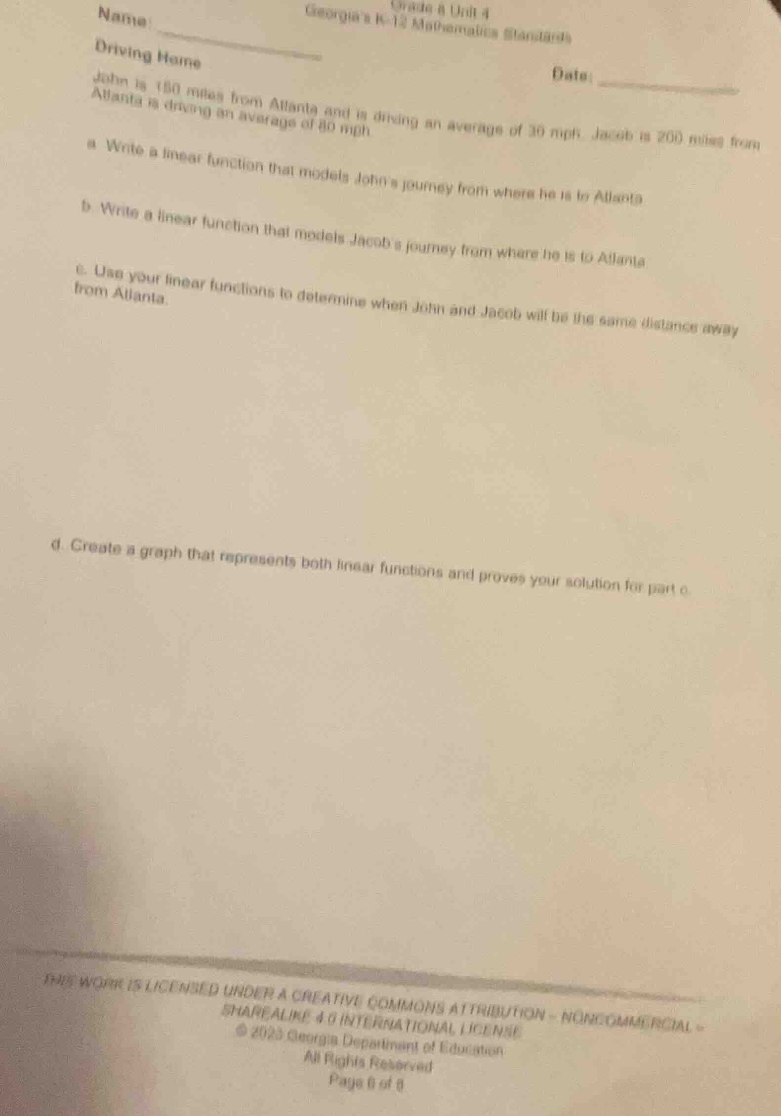 grade 8 unit 4 georgia’s k-12 mathematics standards name: _____________…