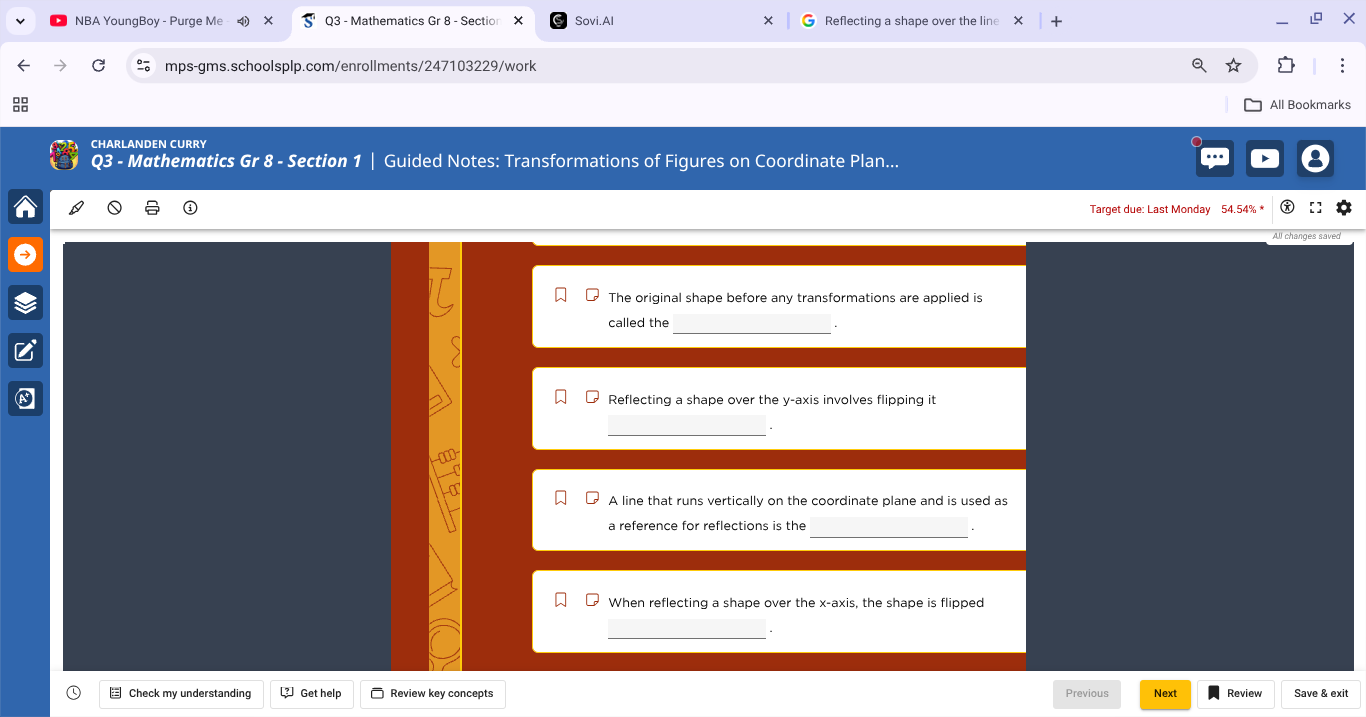 the original shape before any transformations are applied is called the…