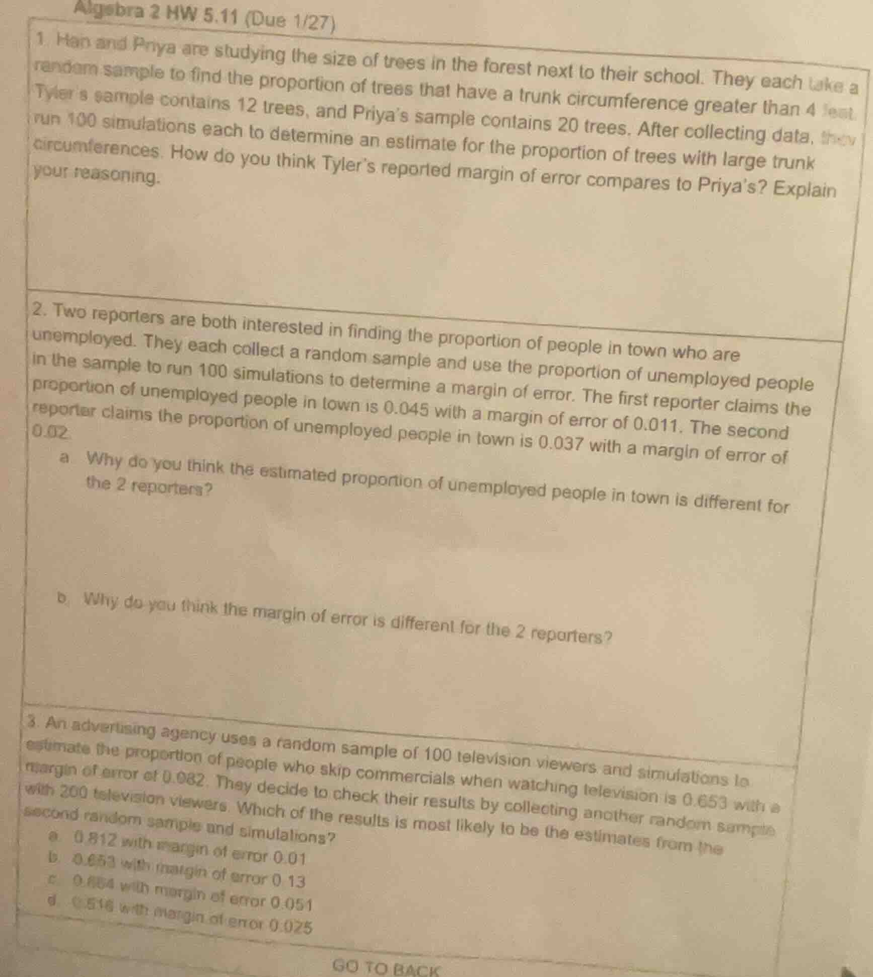 algebra 2 hw 5.11 (due 1/27) 1. han and priya are studying the size of …