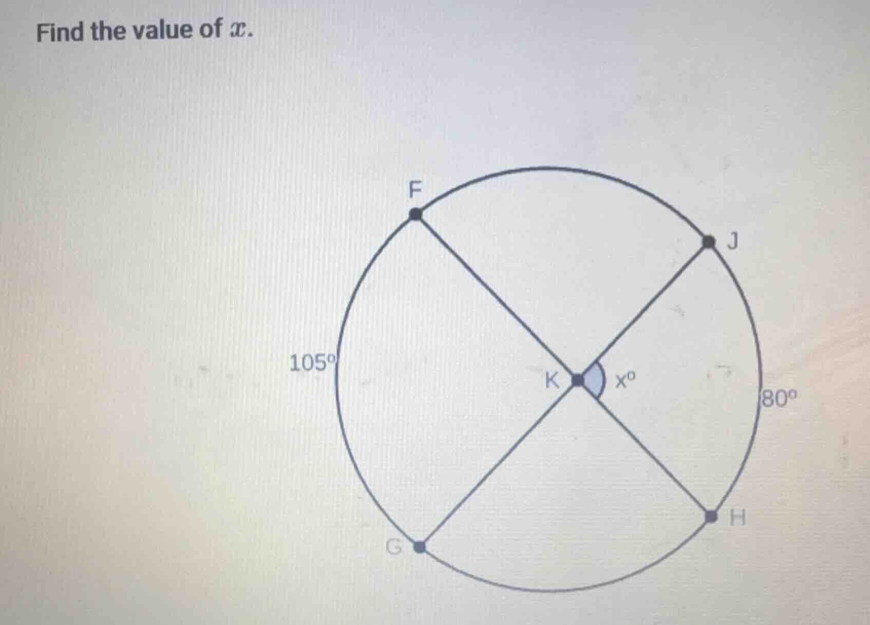 find the value of ( x ).