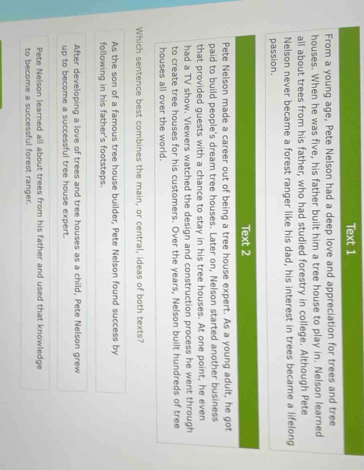 text 1 from a young age, pete nelson had a deep love and appreciation f…