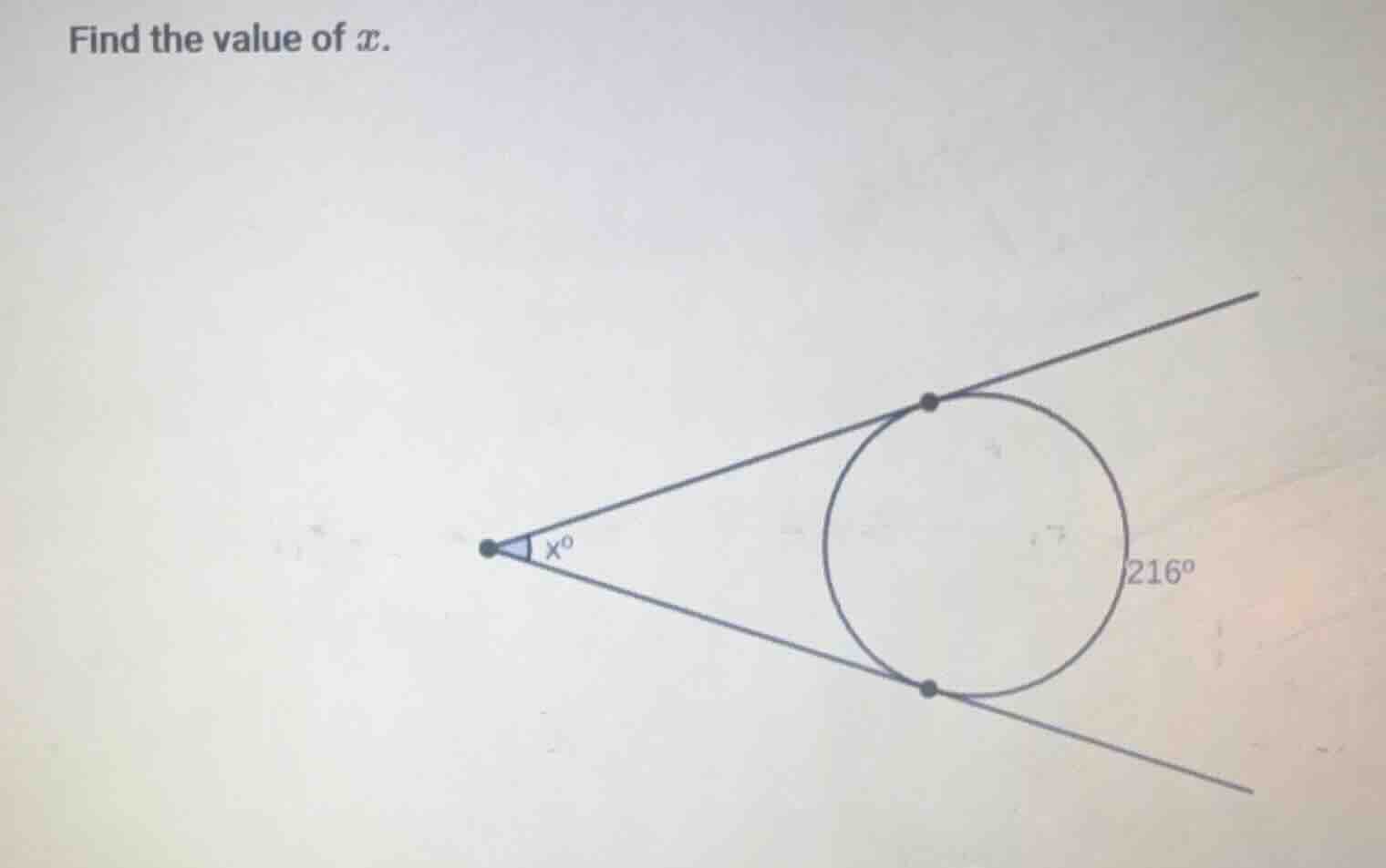 find the value of ( x ).