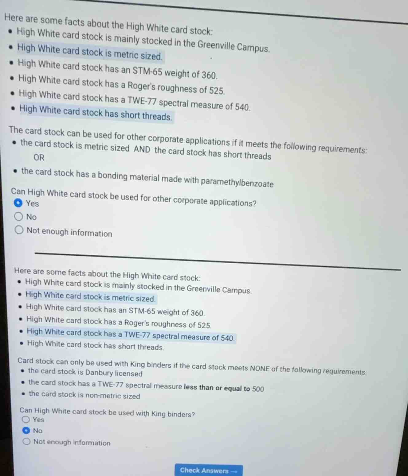 here are some facts about the high white card stock: - high white card …