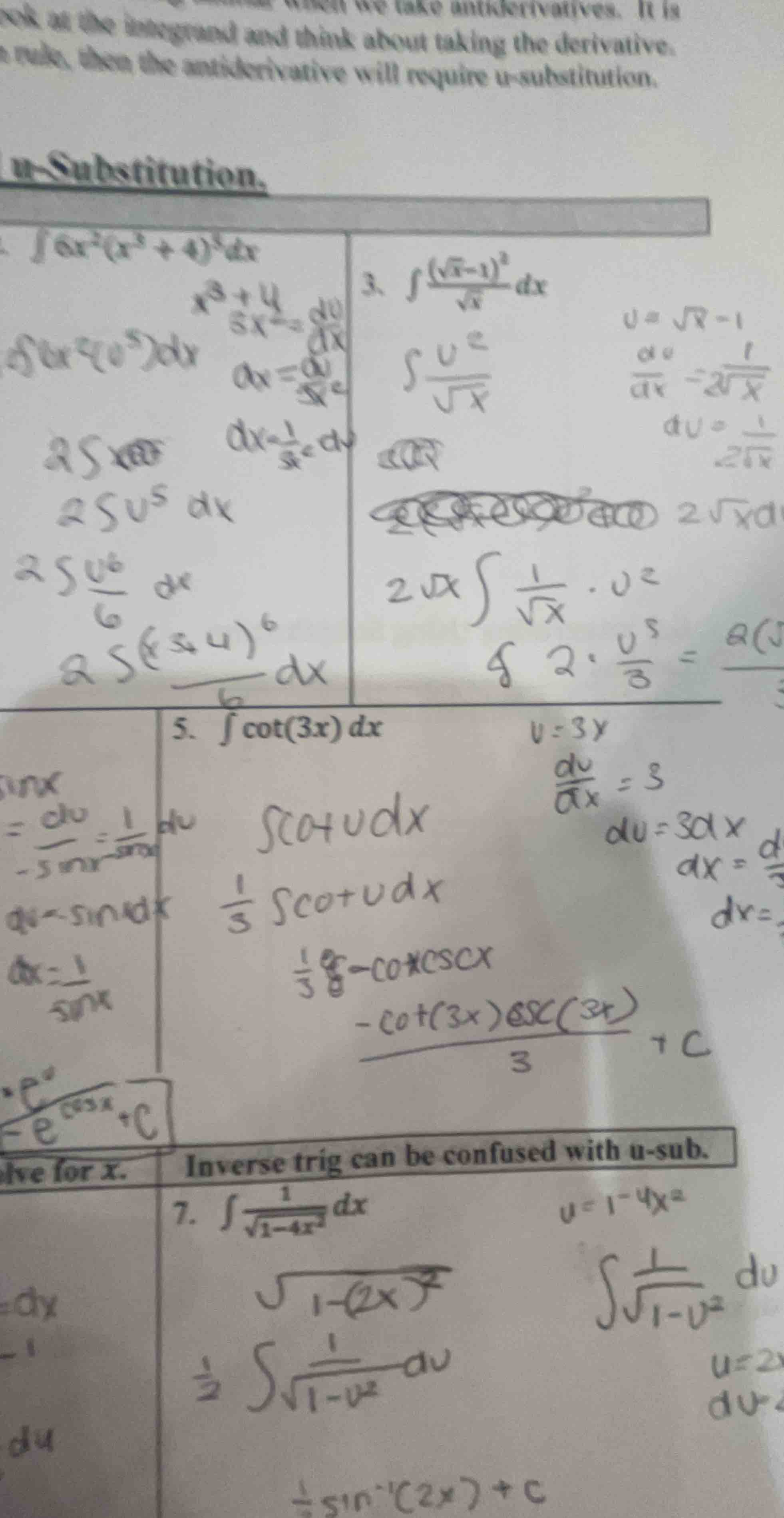when we take antiderivatives. it is look at the integrand and think abo…