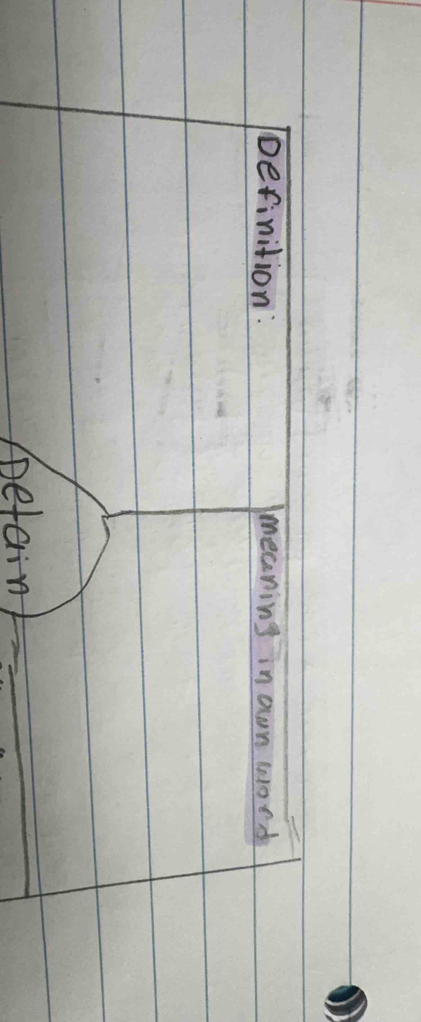 definition: meaning in own word; detain