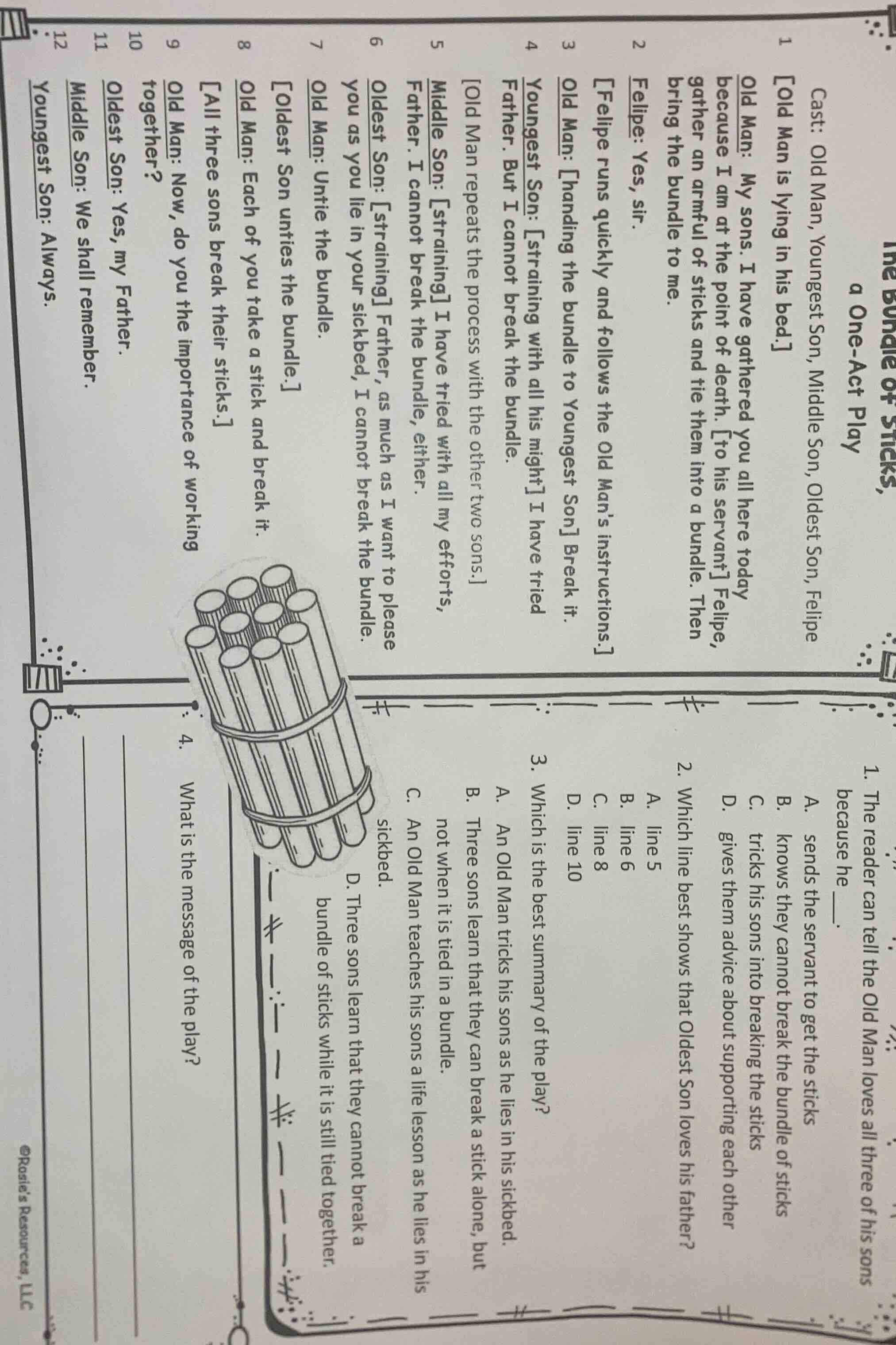 cast: old man, youngest son, middle son, oldest son, felipe old man is …