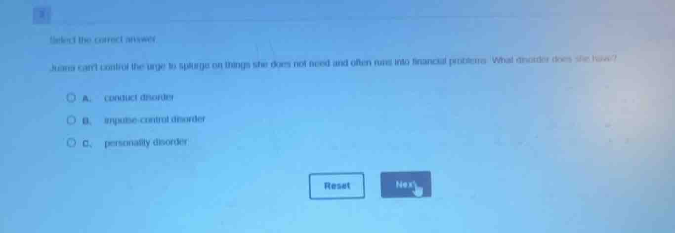 select the correct answer. joana cant control the urge to splurge on th…