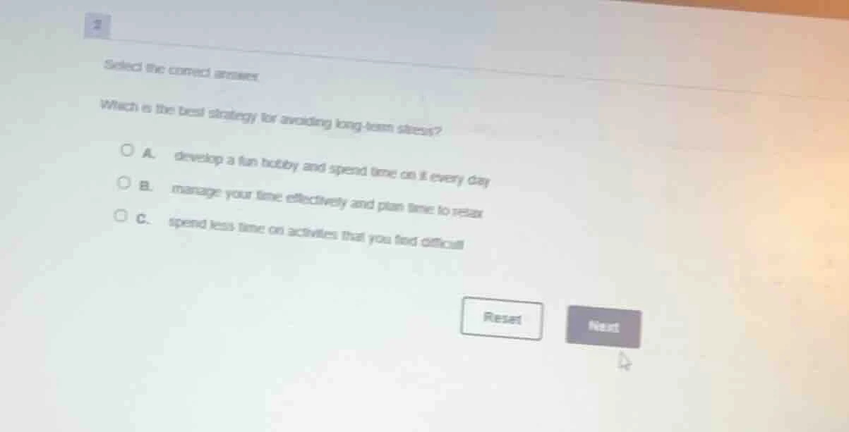 select the correct answer. which is the best strategy for avoiding long…