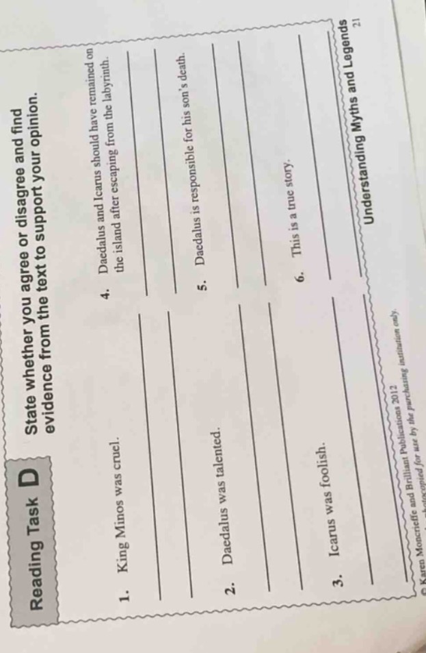 reading task d state whether you agree or disagree and find evidence fr…