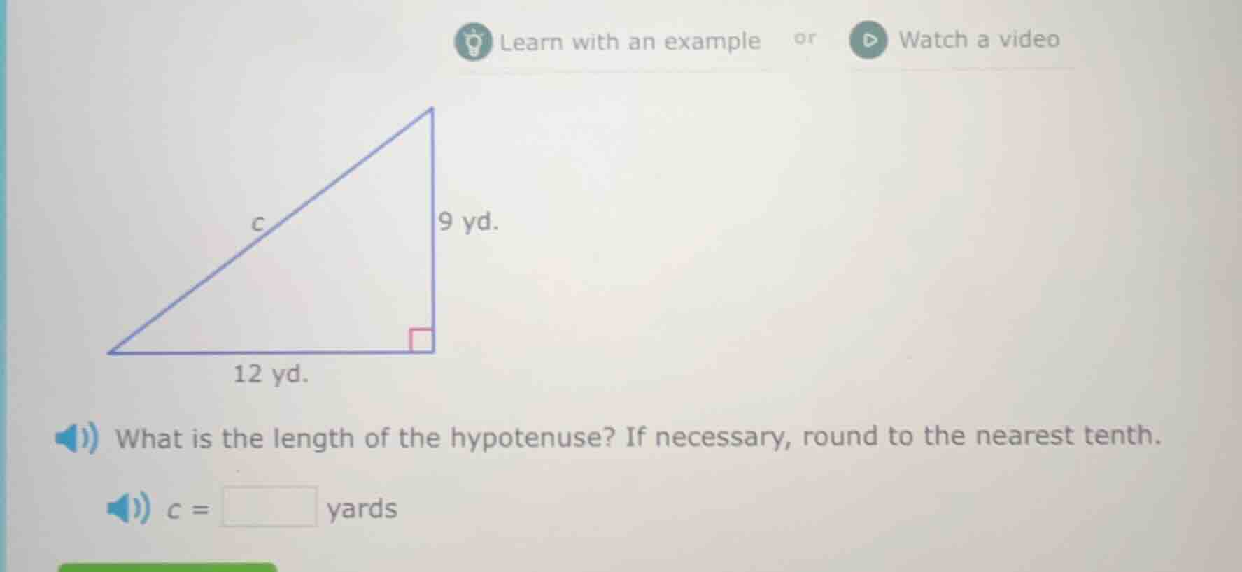 learn with an example or watch a video 9 yd. 12 yd. what is the length …