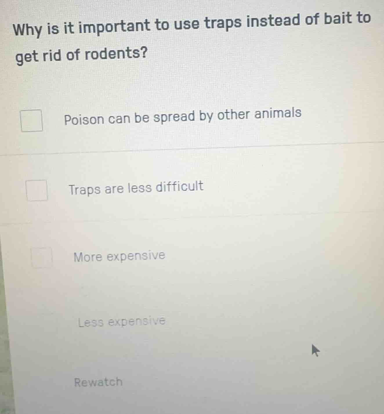 why is it important to use traps instead of bait to get rid of rodents?…