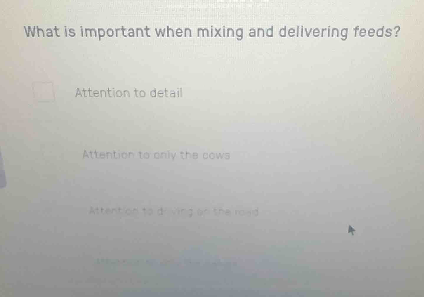 what is important when mixing and delivering feeds? attention to detail…