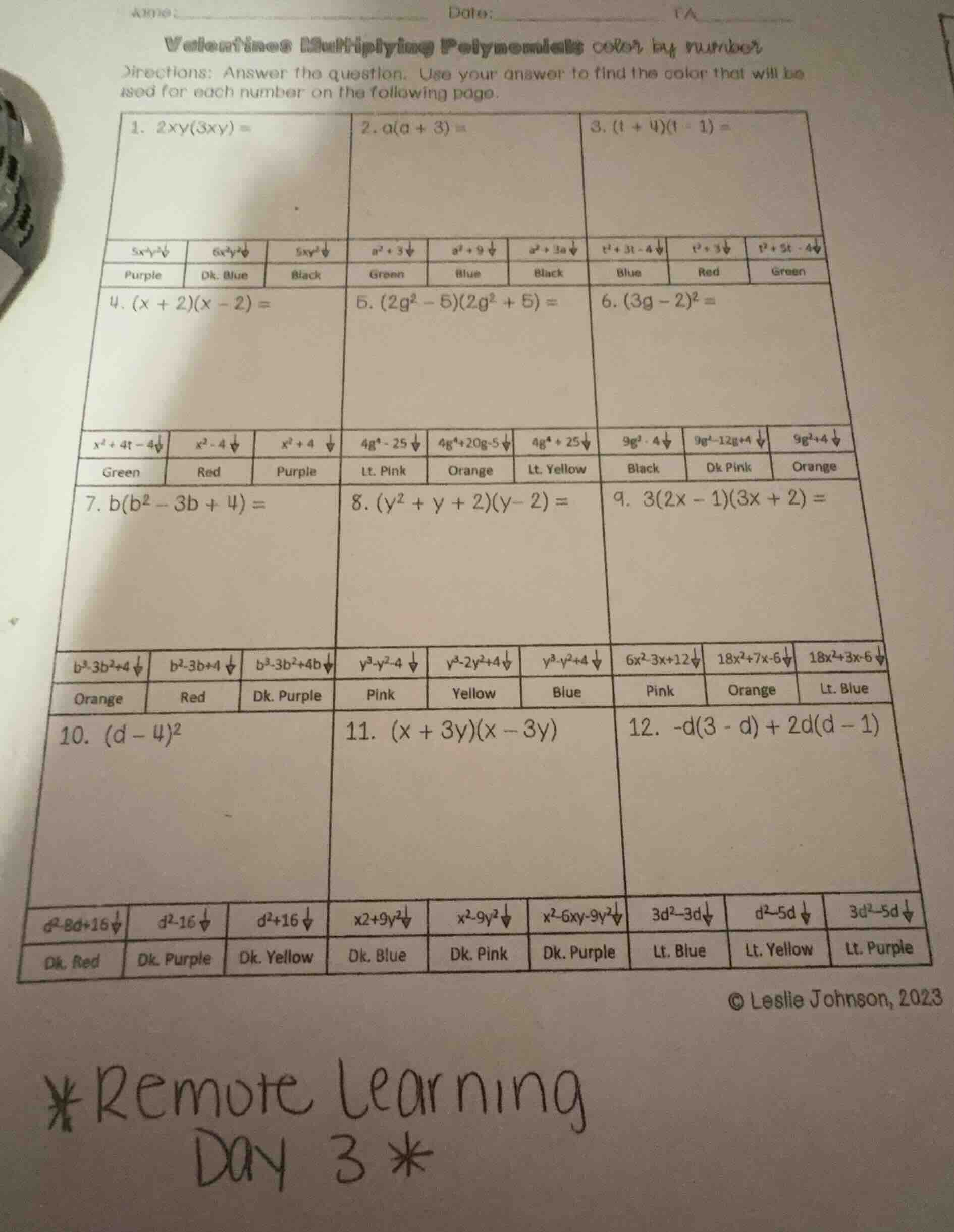 name: date: va valentines multiplying polynomials color by number direc…