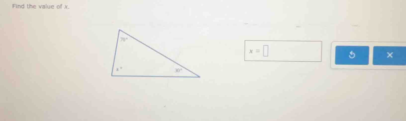 find the value of x.