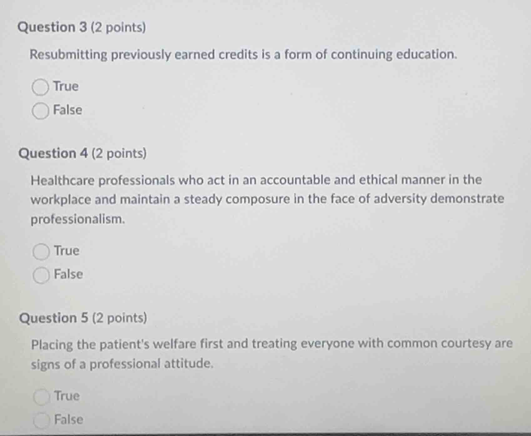 question 3 (2 points) resubmitting previously earned credits is a form …